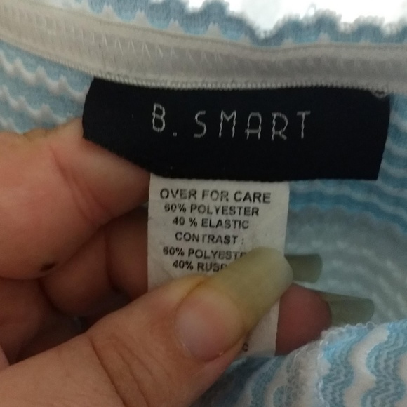 B. Smart Strapless blue/white Size 7/8 Dress B3/55 - Picture 7 of 7